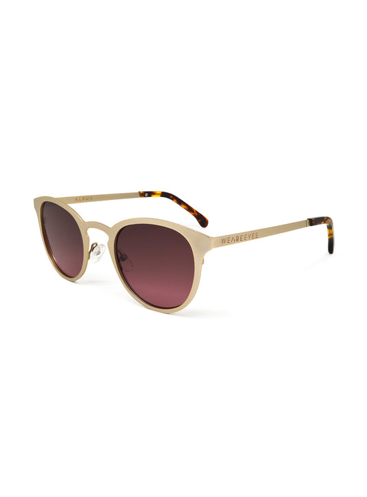 Alpha Gold with Pink Lenses