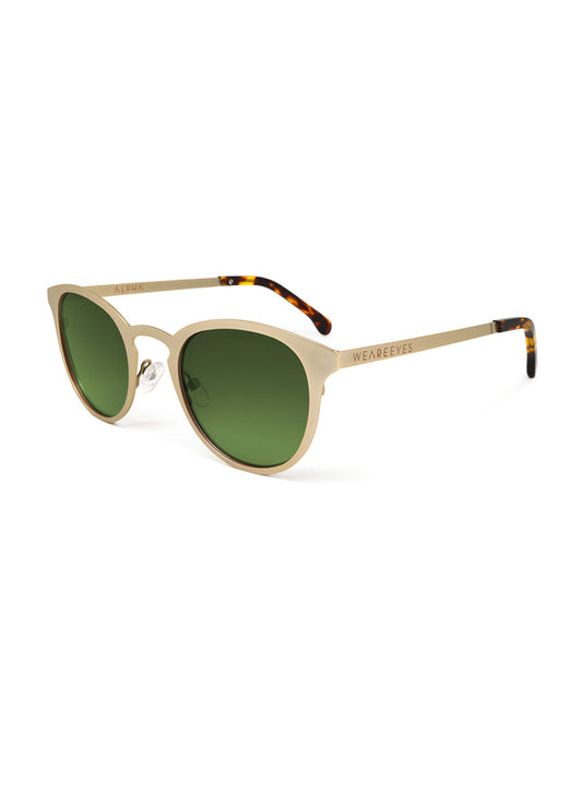 Alpha Gold with Green Lenses